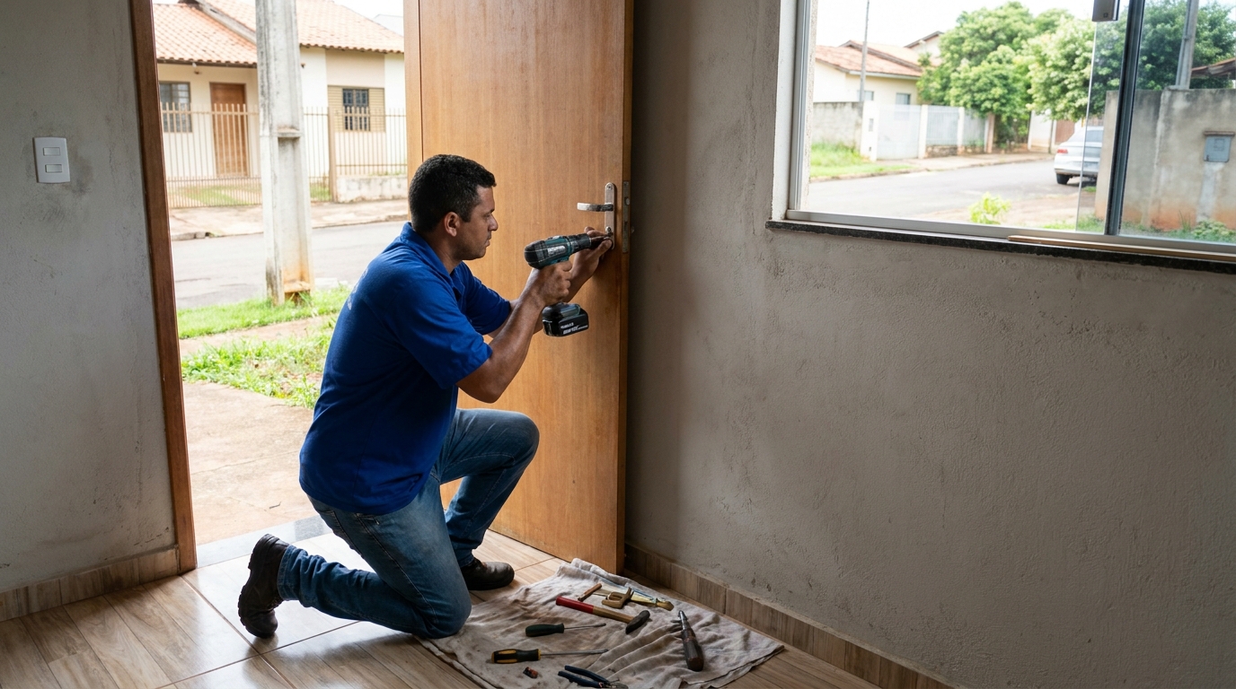 Instalação de Fechadura de Porta no Acácio Figueiredo, Campina Grande‑PB